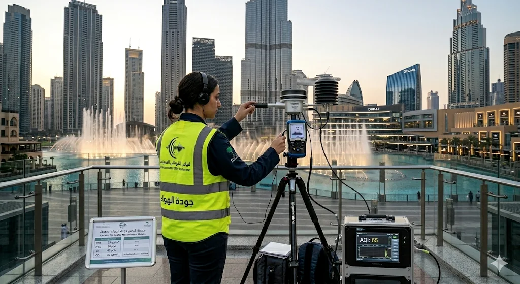 Environmental measurement specialist at work